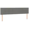 vidaXL Tête de lit à LED Gris foncé 180x5x78/88 cm Tissu