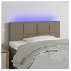vidaXL Tête de lit à LED Taupe 100x5x78/88 cm Tissu