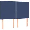 vidaXL Tête de lit à LED Bleu 144x5x118/128 cm Tissu