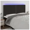 vidaXL Tête de lit à LED Noir 180x5x118/128 cm Tissu