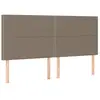 vidaXL Tête de lit à LED Taupe 180x5x118/128 cm Tissu