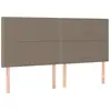 vidaXL Tête de lit à LED Taupe 200x5x118/128 cm Tissu