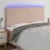 vidaXL Tête de lit à LED Cappuccino 160x5x118/128 cm Similicuir