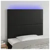vidaXL Tête de lit à LED Noir 80x5x118/128 cm Similicuir