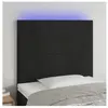 vidaXL Tête de lit à LED Noir 100x5x118/128 cm Velours