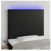 vidaXL Tête de lit à LED Noir 100x5x118/128 cm Similicuir