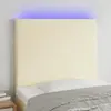 vidaXL Tête de lit à LED Crème 100x5x118/128 cm Similicuir