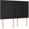 vidaXL Tête de lit à LED Noir 144x5x118/128 cm Similicuir