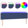 vidaXL Tête de lit à LED Bleu 200x5x118/128 cm Tissu