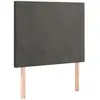 vidaXL Tête de lit à LED Gris foncé 80x5x118/128 cm Velours