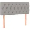 vidaXL Tête de lit à LED Gris clair 100x7x78/88 cm Tissu