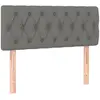 vidaXL Tête de lit à LED Gris foncé 100x7x78/88 cm Tissu