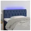 vidaXL Tête de lit à LED Bleu 100x7x78/88 cm Tissu