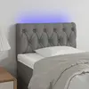 vidaXL Tête de lit à LED Gris foncé 80x7x78/88 cm Tissu