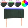 vidaXL Tête de lit à LED Vert foncé 90x5x78/88 cm Velours
