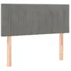 vidaXL Tête de lit à LED Gris clair 90x5x78/88 cm Velours