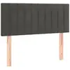vidaXL Tête de lit à LED Gris foncé 90x5x78/88 cm Velours
