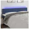 vidaXL Tête de lit à LED Bleu 200x5x78/88 cm Tissu