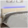vidaXL Tête de lit à LED Crème 200x5x78/88 cm Tissu