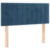 vidaXL Tête de lit à LED Bleu foncé 80x5x78/88 cm Velours