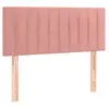 vidaXL Tête de lit à LED Rose 80x5x78/88 cm Velours
