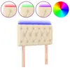 vidaXL Tête de lit à LED Crème 80x7x78/88 cm Tissu