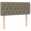 vidaXL Tête de lit à LED Taupe 90x7x78/88 cm Tissu