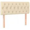 vidaXL Tête de lit à LED Crème 90x7x78/88 cm Tissu