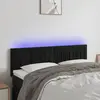 vidaXL Tête de lit à LED Noir 144x5x78/88 cm Velours