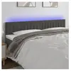 vidaXL Tête de lit à LED Gris foncé 160x5x78/88 cm Velours