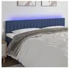 vidaXL Tête de lit à LED Bleu 180x5x78/88 cm Tissu