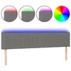 Tête de lit à led Gris foncé 160x5x78/88 cm Tissu Vidaxl Gris foncé