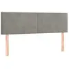 vidaXL Tête de lit à LED Gris clair 144x5x78/88 cm Velours
