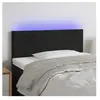 vidaXL Tête de lit à LED Noir 100x5x78/88 cm Velours