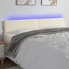 vidaXL Tête de lit à LED Crème 160x5x78/88 cm Similicuir