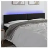 vidaXL Tête de lit à LED Noir 180x5x78/88 cm Similicuir