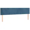 vidaXL Tête de lit à LED Bleu foncé 200x5x78/88 cm Velours