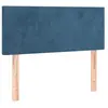 vidaXL Tête de lit à LED Bleu foncé 90x5x78/88 cm Velours