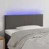 vidaXL Tête de lit à LED Gris 80x5x78/88 cm Similicuir