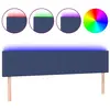 vidaXL Tête de lit à LED Bleu 200x5x78/88 cm Tissu