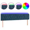 vidaXL Tête de lit à LED Bleu foncé 200x7x78/88 cm Velours