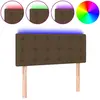 vidaXL Tête de lit à LED Marron Foncé 80x5x78/88 cm Tissu