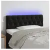 vidaXL Tête de lit à LED Noir 90x7x78/88 cm Velours