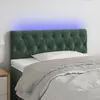 vidaXL Tête de lit à LED Vert foncé 90x7x78/88 cm Velours