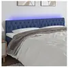 vidaXL Tête de lit à LED Bleu 200x7x78/88 cm Tissu