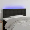 vidaXL Tête de lit à LED Noir 90x5x78/88 cm Tissu