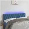 vidaXL Tête de lit à LED Bleu foncé 144x7x78/88 cm Velours