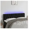 vidaXL Tête de lit à LED Noir 160x7x78/88 cm Velours