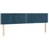 vidaXL Tête de lit à LED Bleu foncé 200x5x78/88 cm Velours