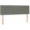 vidaXL Tête de lit à LED Gris foncé 144x5x78/88 cm Tissu